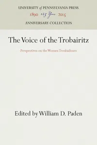 The Voice of the Trobairitz_cover