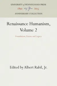 Renaissance Humanism, Volume 2_cover