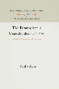 The Pennsylvania Constitution of 1776_cover