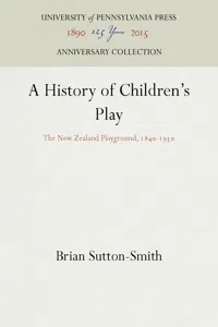 A History of Children's Play_cover