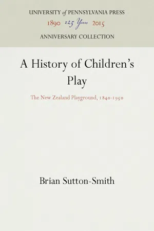 A History of Children's Play