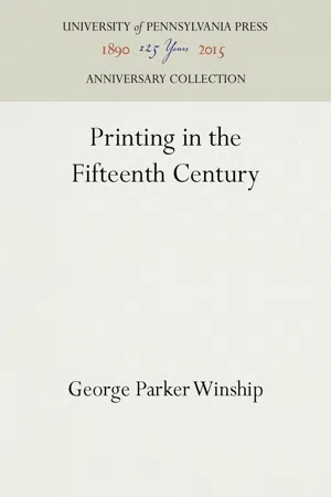 Printing in the Fifteenth Century