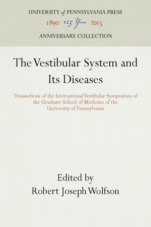 The Vestibular System and Its Diseases