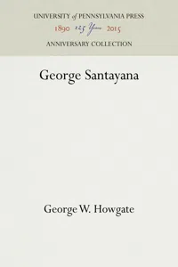 George Santayana_cover