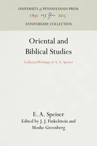 Oriental and Biblical Studies_cover