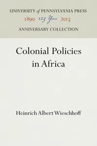 Colonial Policies in Africa_cover