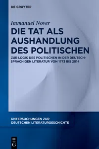 Die Tat als Aushandlung des Politischen_cover