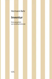 Hermann Bahr / Inventur_cover