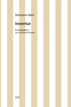 Hermann Bahr / Inventur