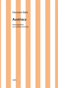 Hermann Bahr / Austriaca_cover