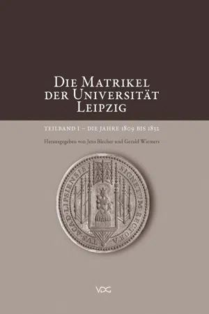 Die Matrikel der Universität Leipzig