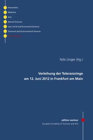 Verleihung der Toleranzringe am 12. Juni 2012 in Frankfurt am Main