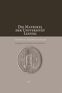 Die Matrikel der Universität Leipzig. Teilband VII_cover