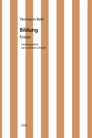 Hermann Bahr / Bildung