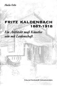 Fritz Kaldenbach 1887–1918_cover