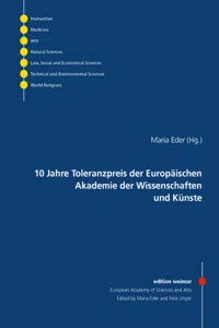 10 Jahre Toleranzpreis der Europäischen Akademie der Wissenschaften und Künste_cover