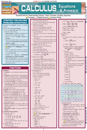 Calculus Equations & Answers