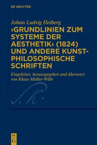 ›Grundlinien zum Systeme der Aesthetik und andere kunstphilosophische Schriften_cover