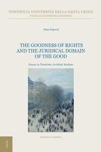 The Goodness of Rights and the Juridical Domain of the Good_cover