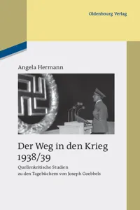 Der Weg in den Krieg 1938/39_cover