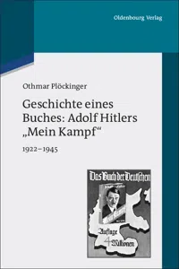 Geschichte eines Buches: Adolf Hitlers "Mein Kampf"_cover