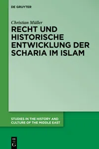 Recht und historische Entwicklung der Scharia im Islam_cover