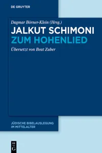 Jalkut Schimoni zum Hohenlied_cover