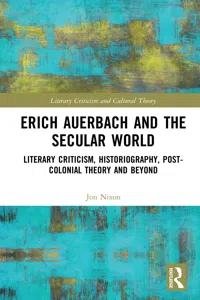 Erich Auerbach and the Secular World_cover