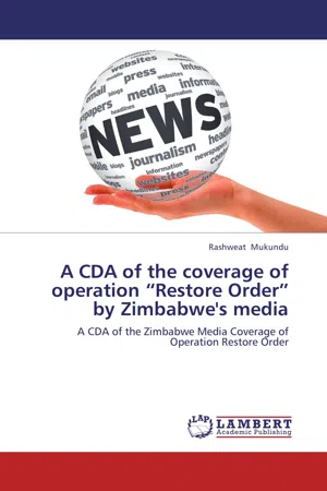 A CDA of the coverage of operation "Restore Order" by Zimbabwe's media