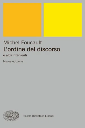 L'ordine del discorso