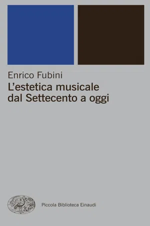 L'estetica musicale dall'antichità al Settecento