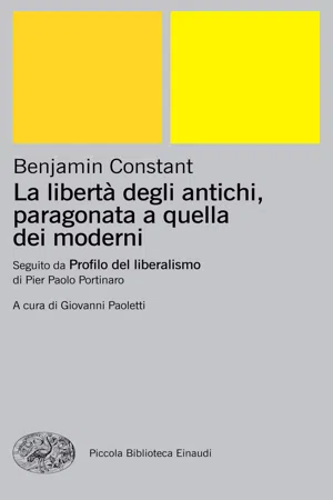 La libertà degli antichi, paragonata a quella dei moderni