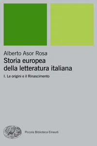 Storia europea della letteratura italiana I_cover