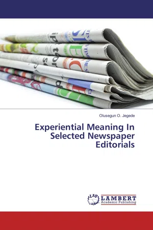 Experiential Meaning In Selected Newspaper Editorials