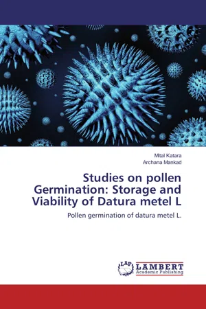 Studies on pollen Germination: Storage and Viability of Datura metel L