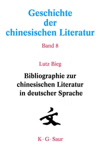 Bibliographie zur chinesischen Literatur in deutscher Sprache_cover