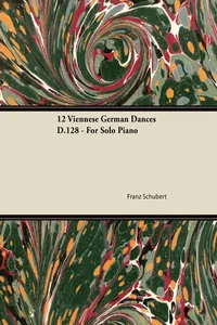 12 Viennese German Dances D.128 - For Solo Piano_cover