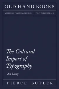 The Cultural Import of Typography - An Essay_cover