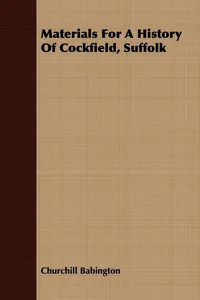 Materials For A History Of Cockfield, Suffolk_cover