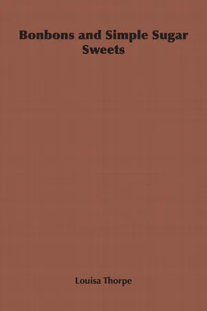 Bonbons and Simple Sugar Sweets