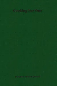 Cooking For One_cover
