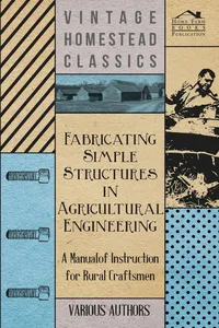 Fabricating Simple Structures in Agricultural Engineering - A Manual of Instruction for Rural Craftsmen_cover