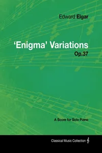 Edward Elgar - 'Enigma' Variations - Op.37 - A Score for Solo Piano_cover