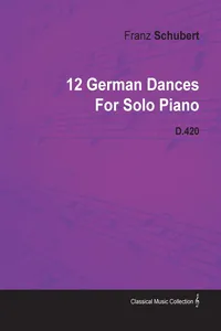 12 German Dances by Franz Schubert for Solo Piano D.420_cover