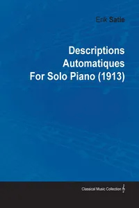 Descriptions Automatiques by Erik Satie for Solo Piano_cover