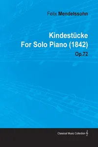 KindestÃ¼cke by Felix Mendelssohn for Solo Piano Op.72_cover