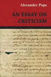 An Essay on Criticism_cover
