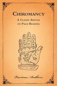 Chiromancy - A Classic Article on Palm Reading_cover