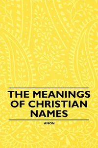 The Meanings of Christian Names_cover