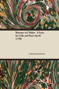 Romance in F Major - A Score for Cello and Piano Op.50_cover